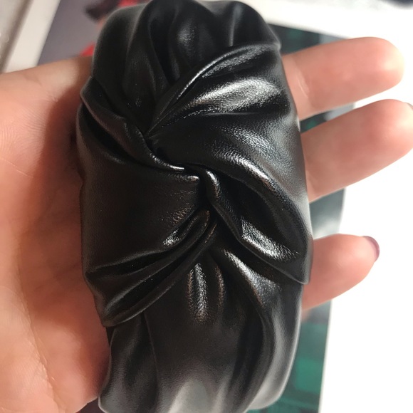 Faux Leather Black Hairband - Picture 5 of 5